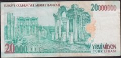 7.Emisyon 20 000 000 Lira B46 411017 Çok Temiz +