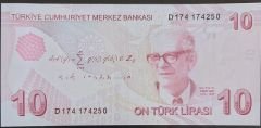 9.Emisyon 4.Tertip 10 Lira D174 174250 Çil