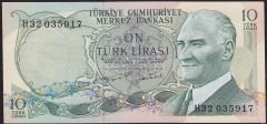 6.Emisyon 2.Tertip 10 Lira H32 035917 Çilaltı Çil