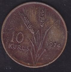 1974 Yılı 10 Kuruş