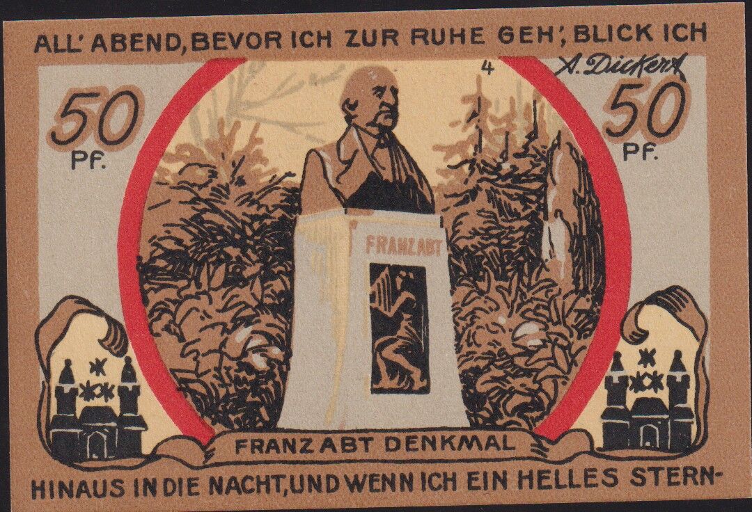 Almanya 50 Pfennig Notgeld 1921 Çil