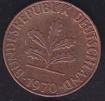 Almanya 1 Pfennig 1970 J