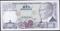 7.Emisyon 1.Tertip 1000 Lira D85 064906 Çilaltı Çil