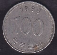 Güney Kore 100 Won 1986