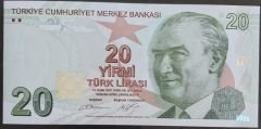 9.Emisyon 2.Tertip 20 Lira B892 402204 Çil Blok Radar