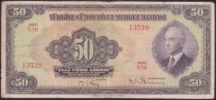 3.EMİSYON 50 LİRA U10 13529 ÇOK TEMİZ