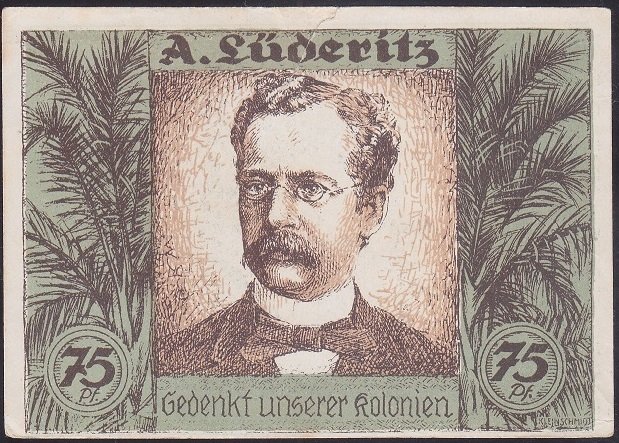 ALMANYA 75 PFENNİG NOTGELD 1922 ÇOK TEMİZ AFRİKA KOLONİ