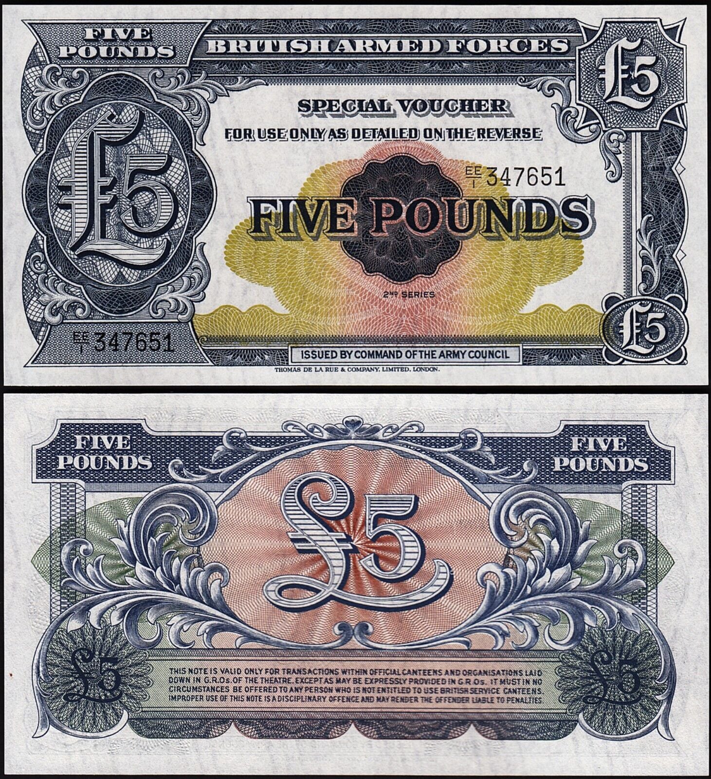 İngiltere 5 Pound 1948 Çil Pick M23