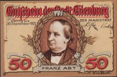 Almanya 50 Pfennig Notgeld 1921 Çil