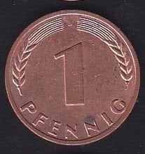 Almanya 1 Pfennig 1971 J
