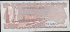 6.Emisyon 3.Tertip 20 Lira G68 748877 Çok Temiz+