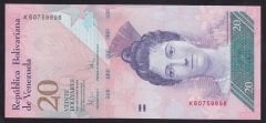 Venezuela 20 Bolivares 2009 ÇİL Pick91c
