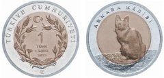 2015 TARİHLİ 1 LİRA ANKARA KEDİSİ HATIRA PARASI - ÇİL