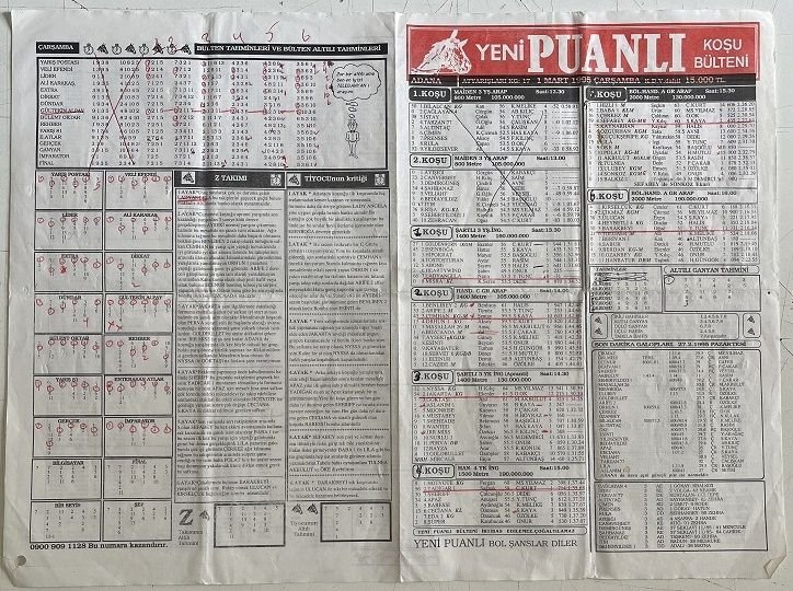 Yeni Puanlı Ganyan Gazetesi 1995