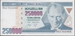 7.Emisyon 1.Tertip 250000 Lira D12 711052 Çilaltı