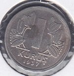 1937 Yılı 1 Kuruş  Çok Çok Temiz +