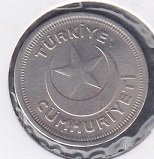 1937 Yılı 1 Kuruş  Çok Çok Temiz +