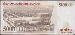 7.Emisyon 5 000 000 Lira E47 807018 Çok Temiz+