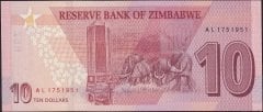 Zimbabwe 10 Dolar 2020 Çil Pick 103