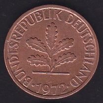 Almanya 1 Pfennig 1972 G