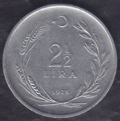 1975 Yılı 2.5 Lira (Düz)