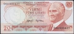 6.Emisyon 3.Tertip 20 Lira G60 530427 Çilaltı Çil