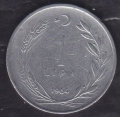 1964 Yılı 1 Lira ( Ters )