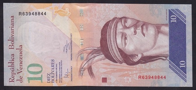 Venezuela 10 Bolivares 2011 Çil Pick90c