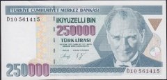 7.Emisyon 1.Tertip 250000 Lira D10 561415 Çilaltı