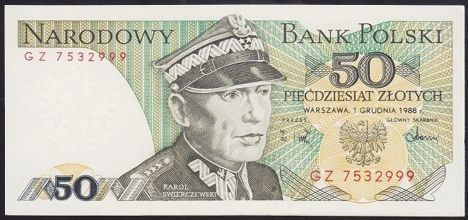POLONYA 50 ZLOTY 1988 ÇİL (999)