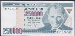 7.EMİSYON 1.TERTİP 250000 LİRA A45 625309 ÇİLALTI ÇİL