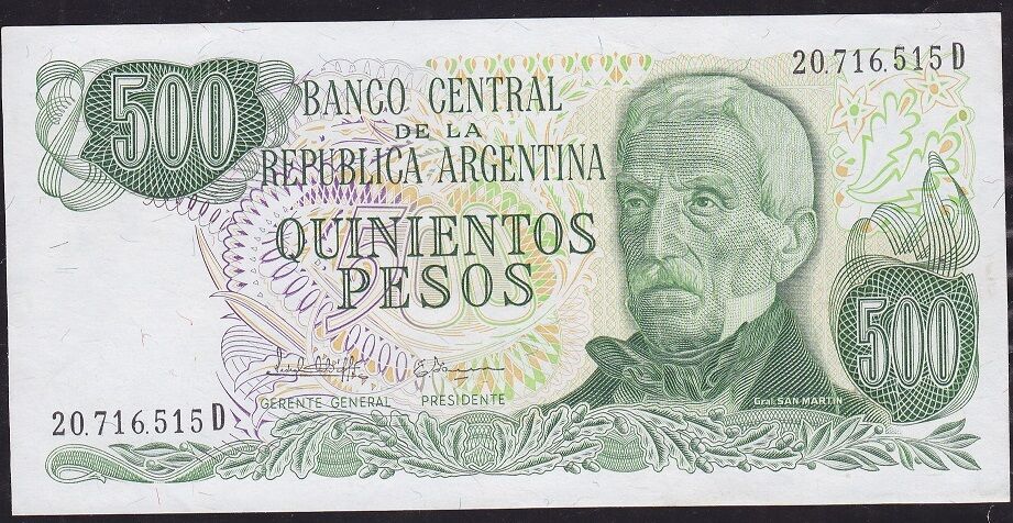 Arjantin 500 Pesos 1977 Çilaltı Pick 303d