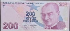 9.Emisyon 5.Tertip 200 Lira E001 334545 Çil