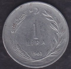 1963 Yılı 1 Lira ( Düz )