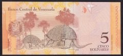 Venezuela 5 Bolivares 2007 Çil Pick 89b