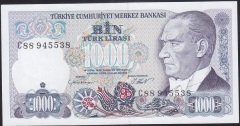 7.Emisyon 1.Tertip 1000 Lira C88 945538 Çil