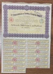 Hisse Senedi - Extreme Orient 1923 ( 42,5 X 30 cm )