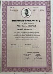 İş Bankası Hisse Senedi 100.000.000 Lira