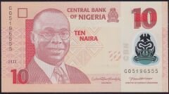 Nijerya 10 Naira 2022 Çil Polymer (555)