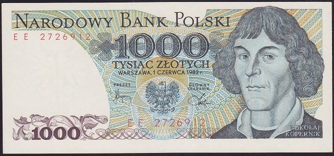 POLONYA 1000 ZLOTY 1982 ÇİLALTI ÇİL