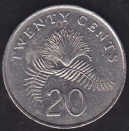 Singapur 20 Cent 1991
