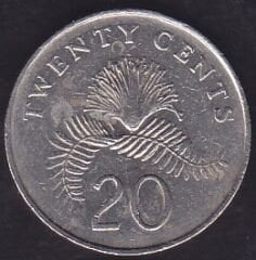 Singapur 20 Cent 1991