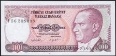 7.Emisyon 2.Tertip 100 Lira F56 208008 Çilaltı