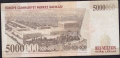 7.Emisyon 5 000 000 Lira E40 484354 Çok Temiz