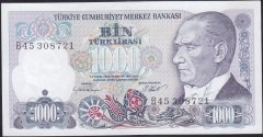 7.Emisyon 1.Tertip 1000 Lira B45 308721 Çilaltı Çil