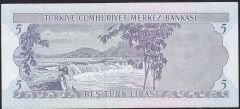 6.Emisyon 2.Tertip 5 Lira H76 449661 Çilaltı Çil