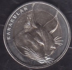 2021 Tarihli 1 Kuruş Karakulak Bimetal Hatıra Parası - Çil
