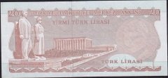 6.Emisyon 3.Tertip 20 Lira G52 232904 Çok Temiz+