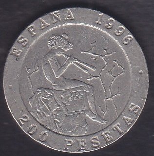 İSPANYA 200 PESETA 1996