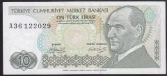 7.EMİSYON 1.TERTİP 10 LİRA A36 122029 ÇOK TEMİZ +